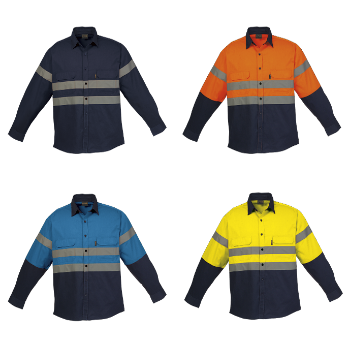 HI-VIZ 100% COTTON VENTED WORKSHIRT