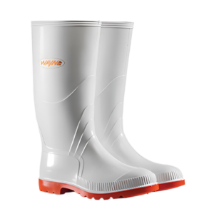WAYNE 1030 GUMBOOT WHITE/RED